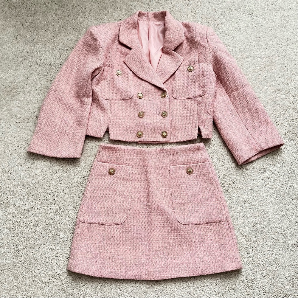 Barbie Pink Tweed Jacket & Skirt